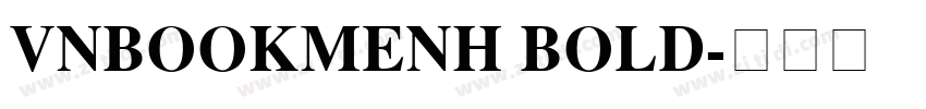 VNBookmenH Bold字体转换